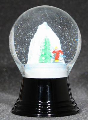 80 P Schifahrer/Baum+Berg